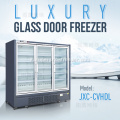 Montante tre porta in vetro con congelatore per gelato